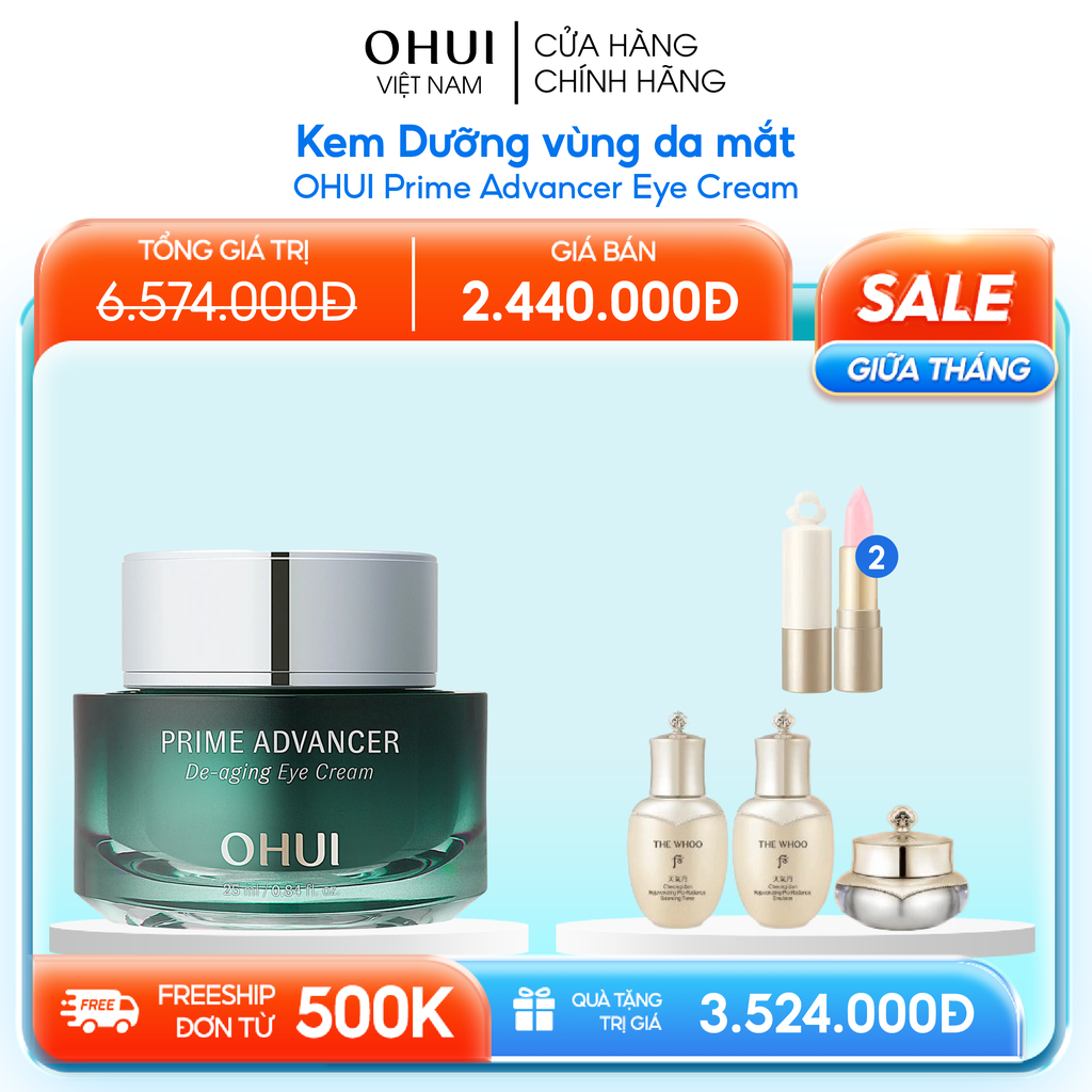 Kem dưỡng vùng da mắt OHUI Prime Advancer Eye Cream