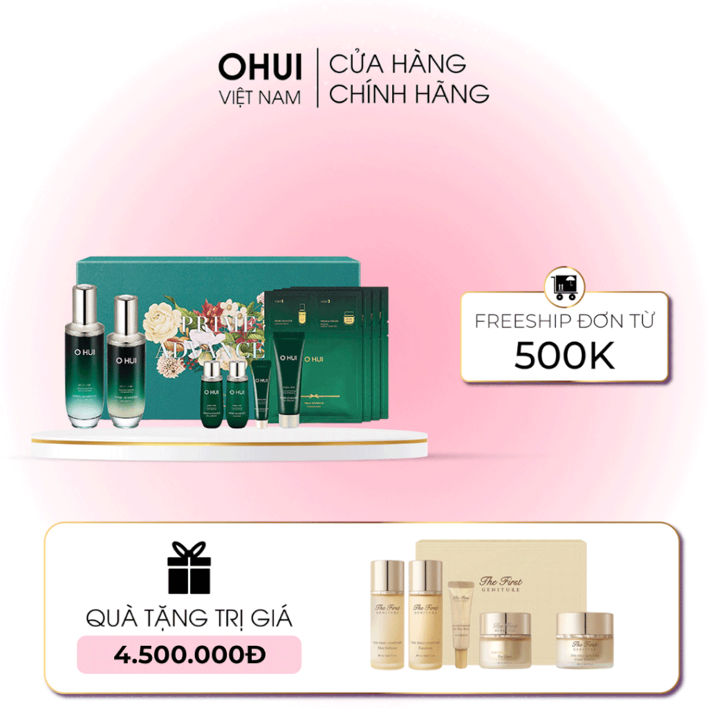 Bộ dưỡng ẩm củng cố làn da O HUI Prime Advancer 2PCS  Set