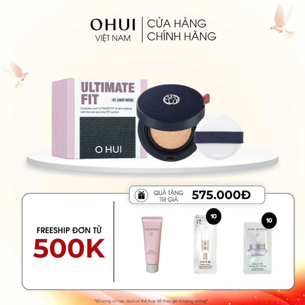 Phấn Nước Ohui Ultimate Fit Longwear Jean Cushion Pink 01