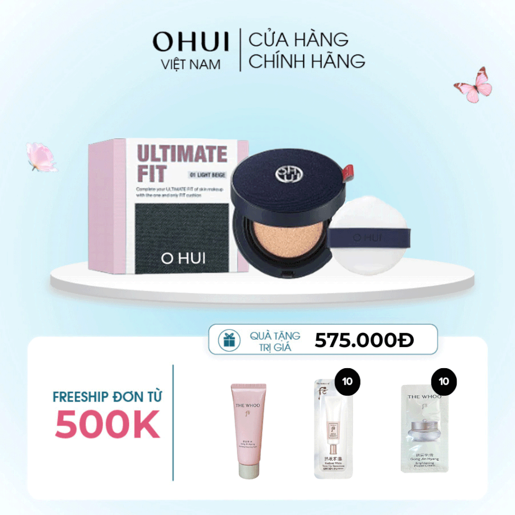 Phấn Nước Ohui Ultimate Fit Longwear Jean Cushion Pink 01