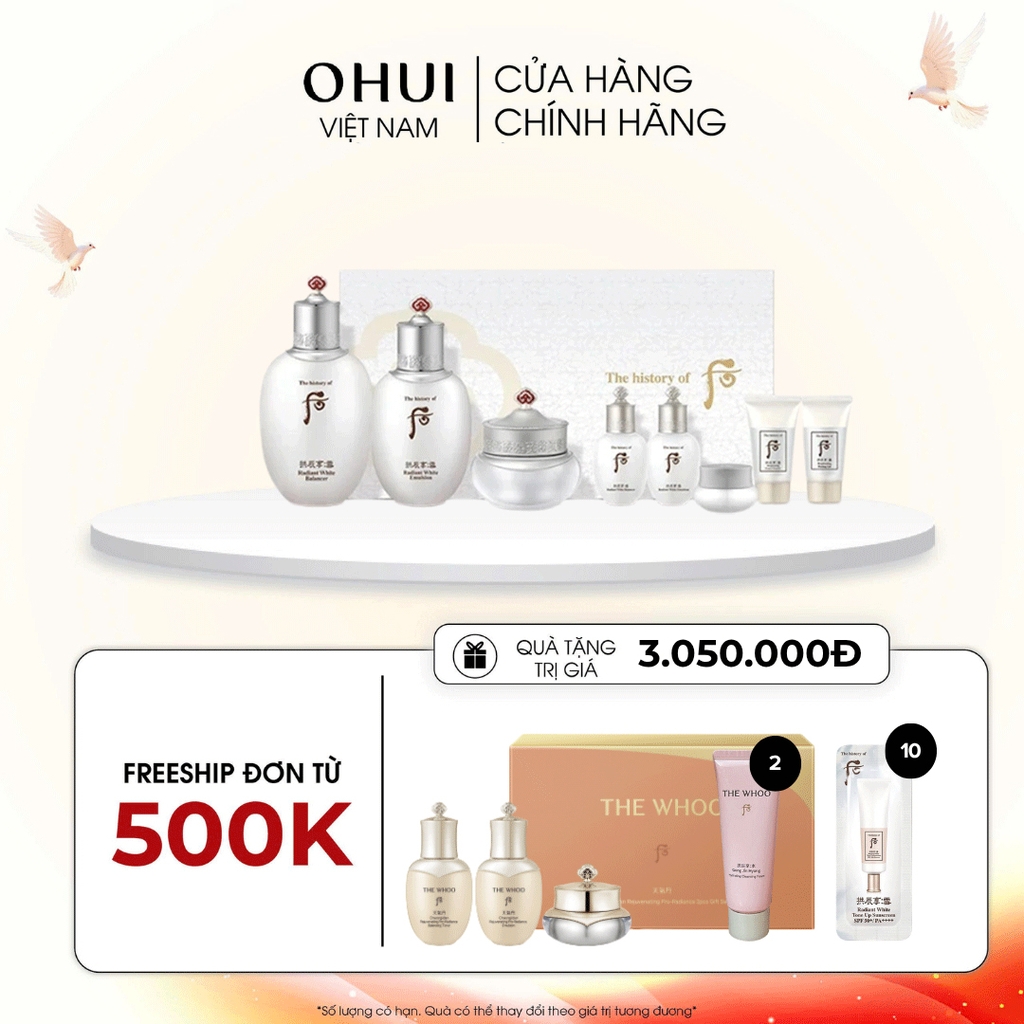 Set dưỡng trắng The history of Whoo Gongjinhyang seol 8pcs