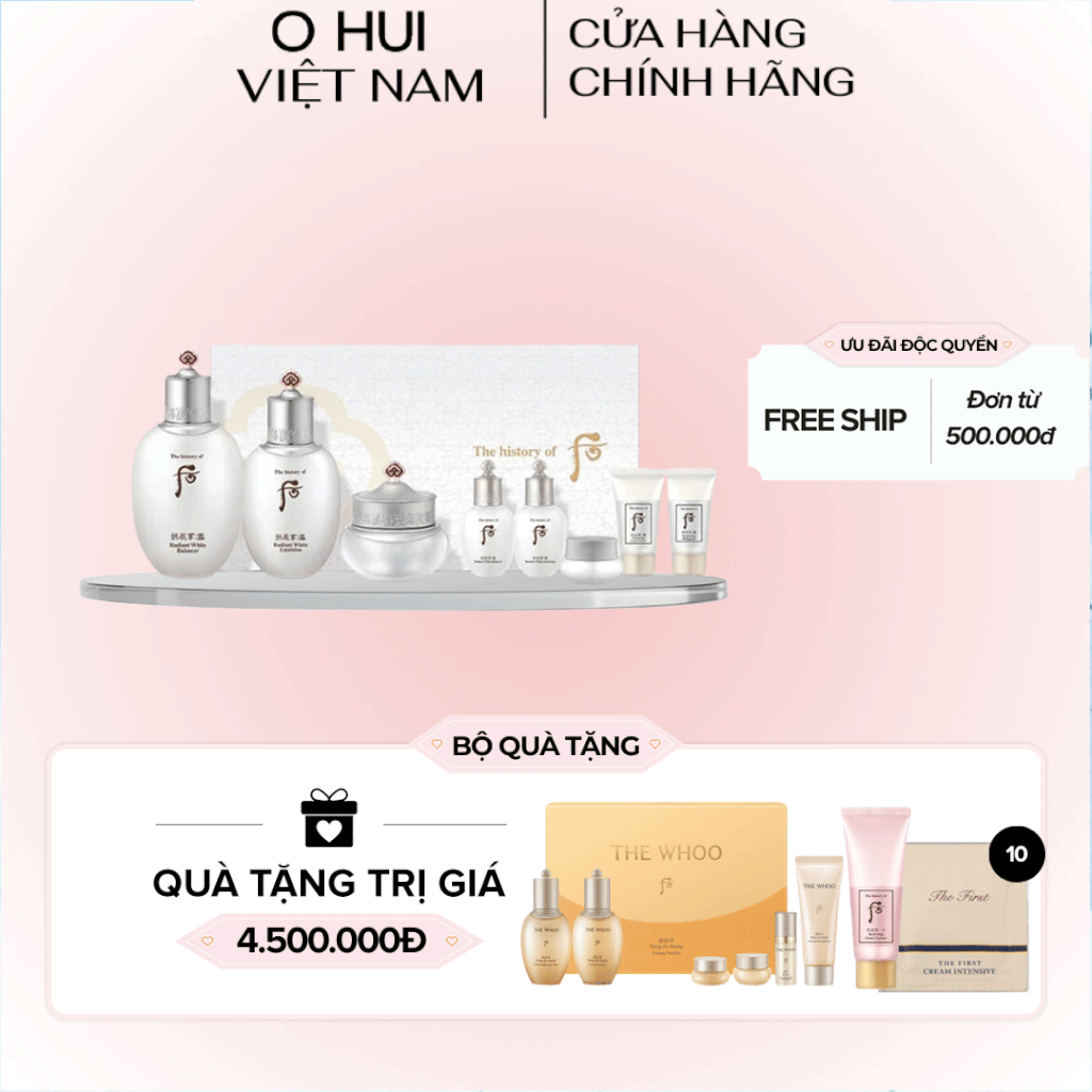 Set dưỡng trắng The history of Whoo Gongjinhyang seol 8pcs