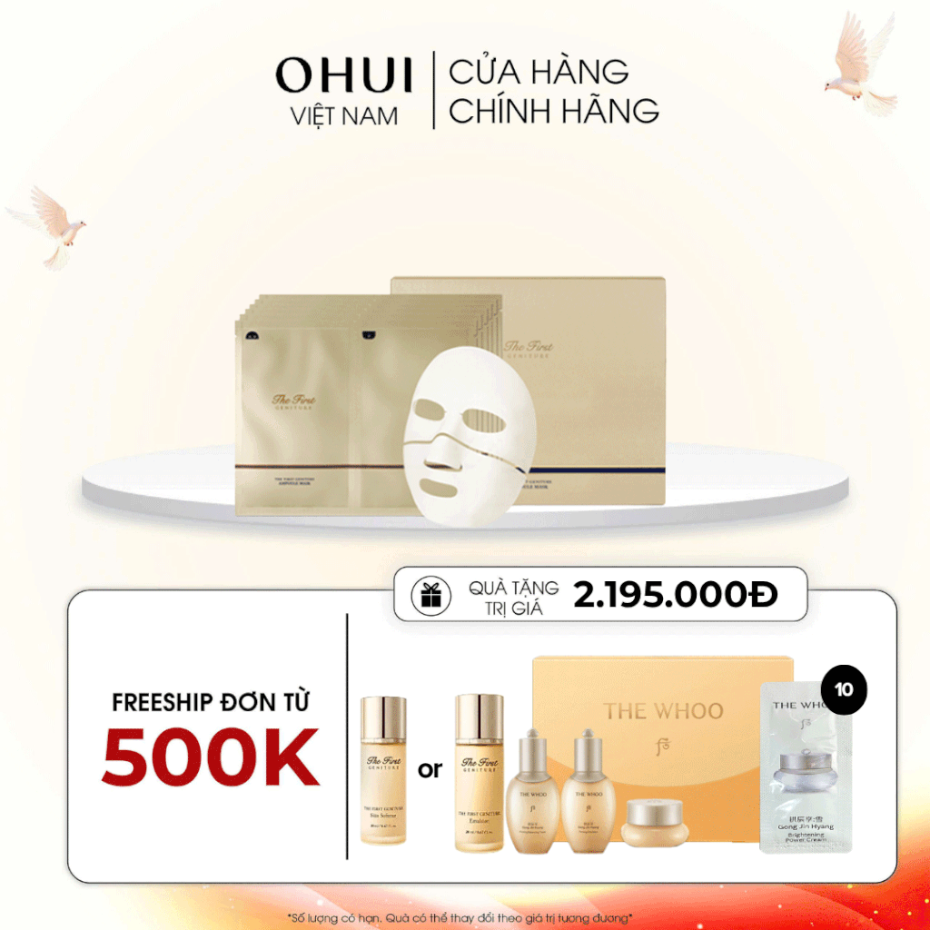 Set Mặt Nạ Trẻ hóa da OHUI The First Geniture Ampoule Mask