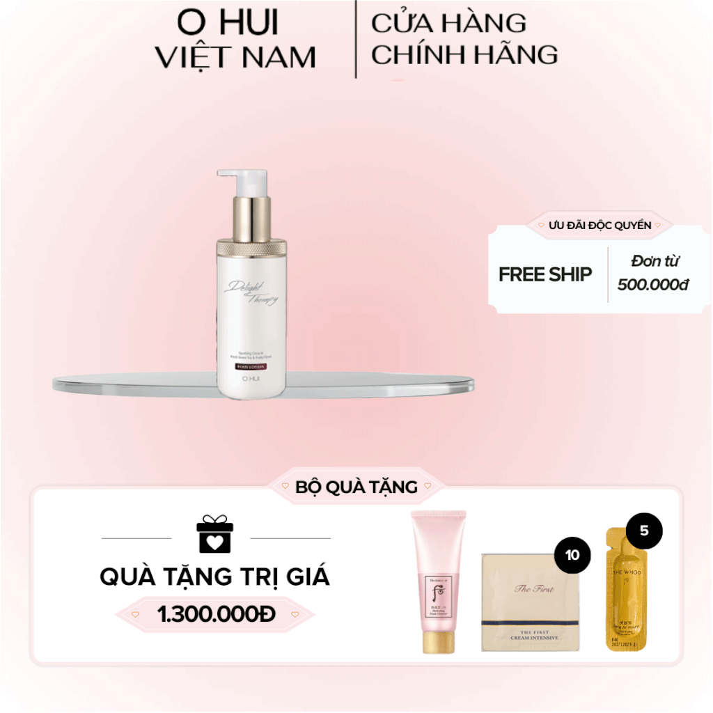Sữa dưỡng thể cho da mịn màng OHUI Delight Therapy Body Lotion