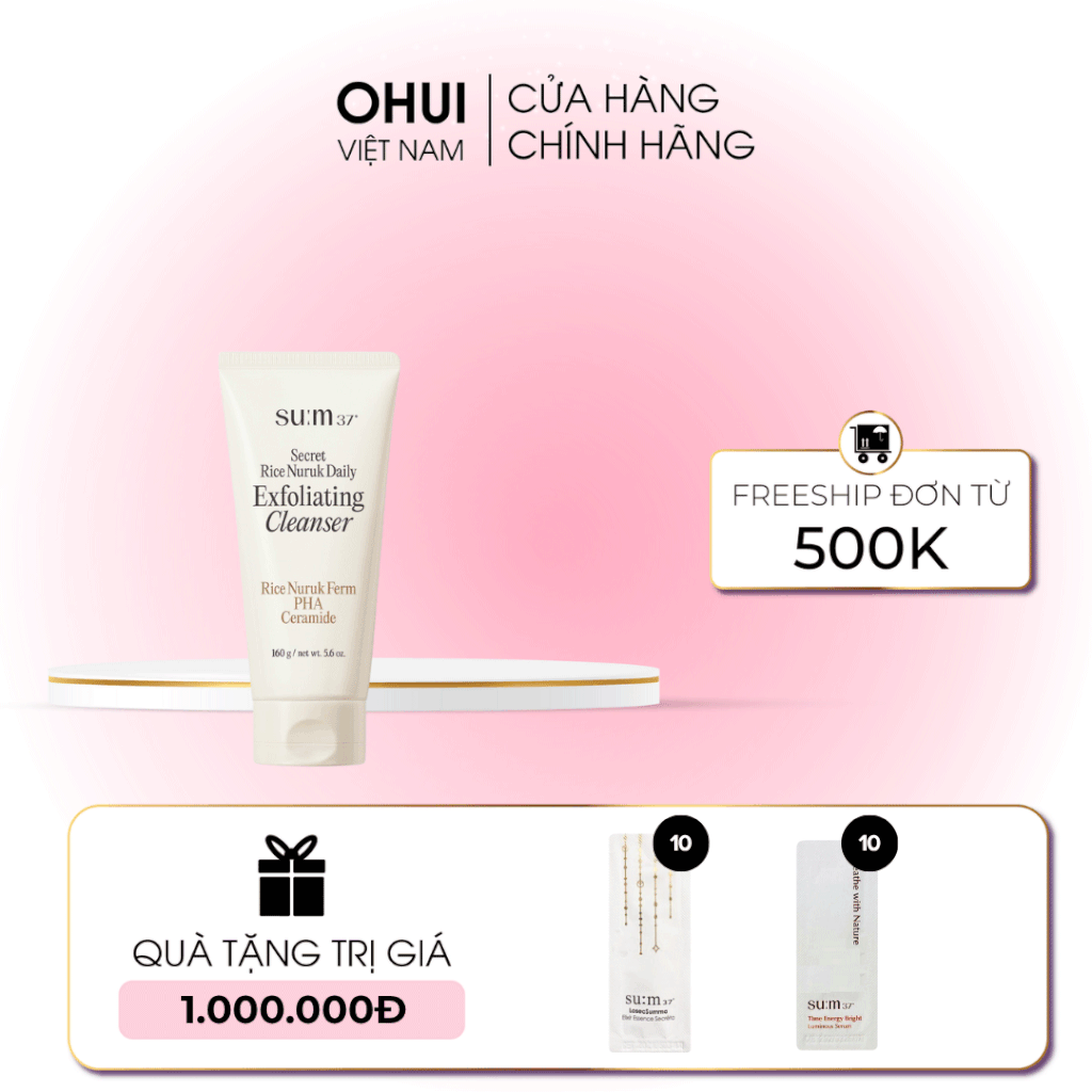 Sữa Rửa Mặt Chiết Xuất Gạo Sum37 Micro Active Secret Rice Nuruk Daily Exfoliati Cleanser