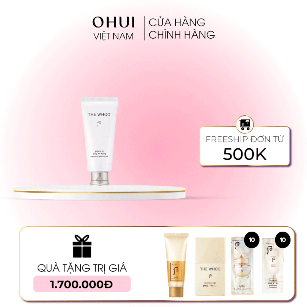 Sữa Rửa Mặt Dưỡng Trắng Gongjinhyang Seol Brightening Cleansing Foam
