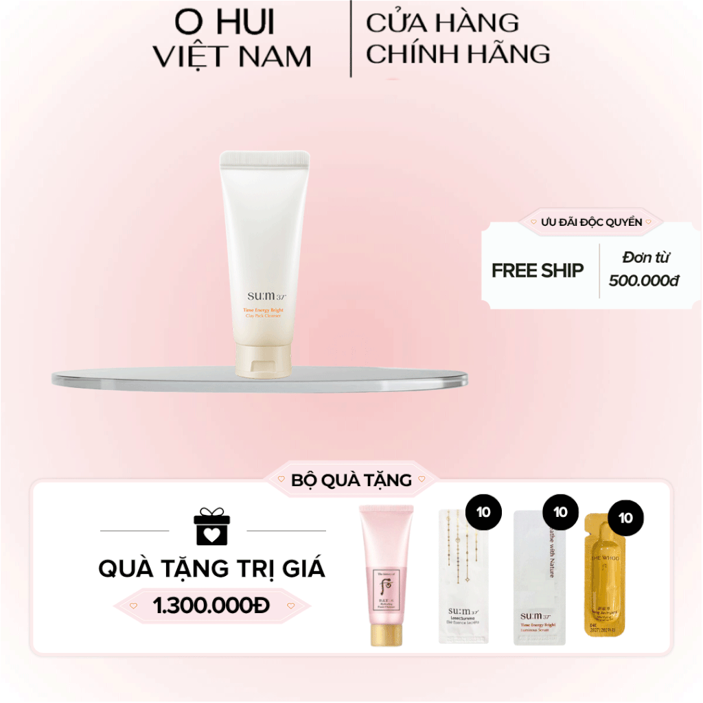 Sữa Rửa Mặt Sum37 Time Energy Bright Clay Pack Cleanser