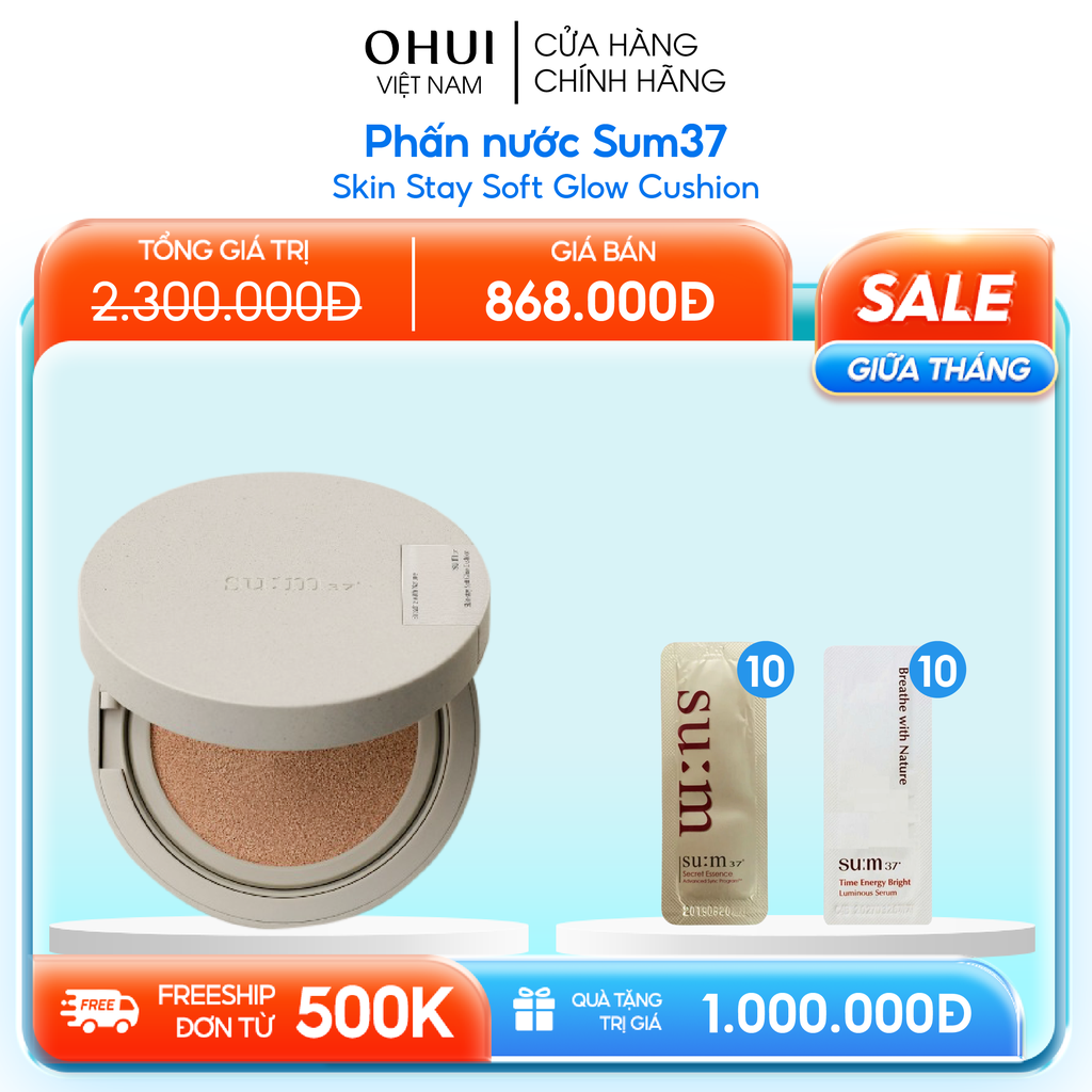 Phấn Nước Sum37 Skin Stay Soft Glow Cushion