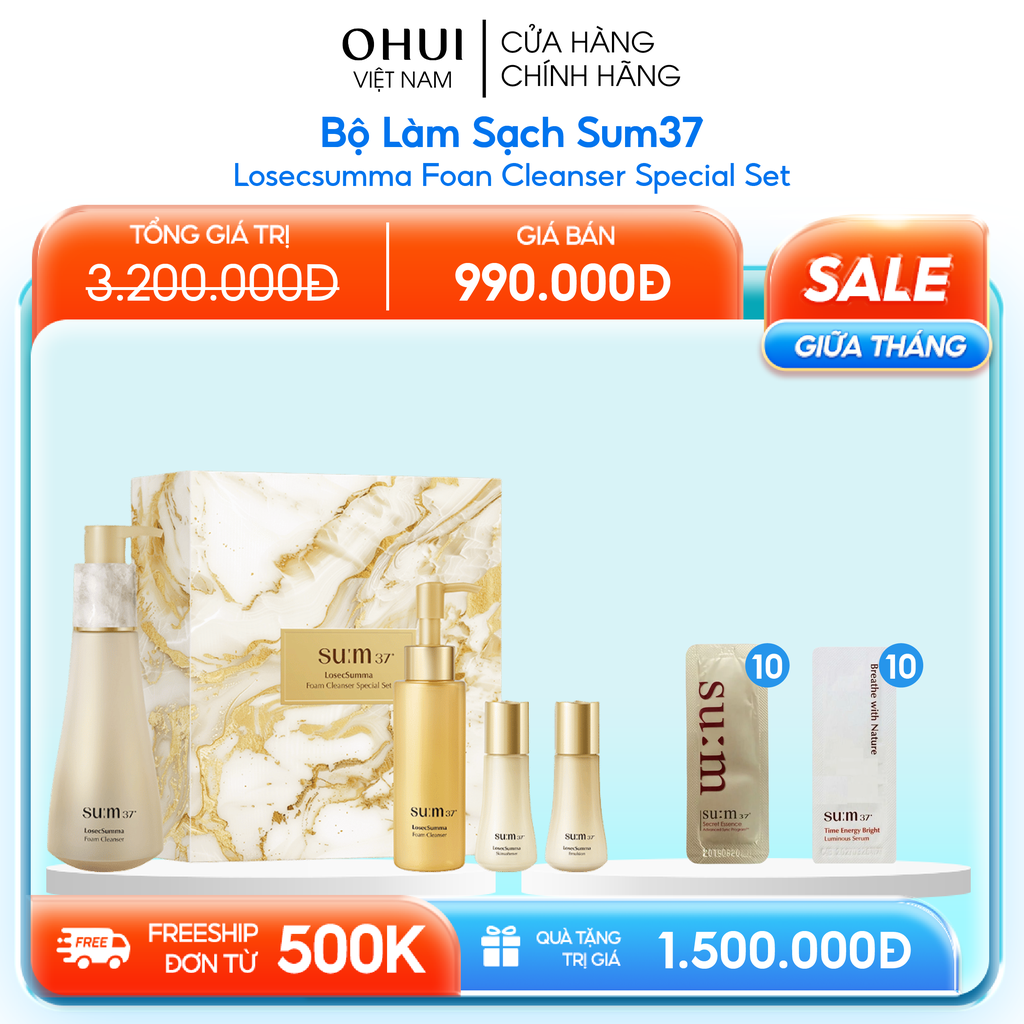 Bộ Làm Sạch Sum37 Losecsumma Foan Cleanser Special Set