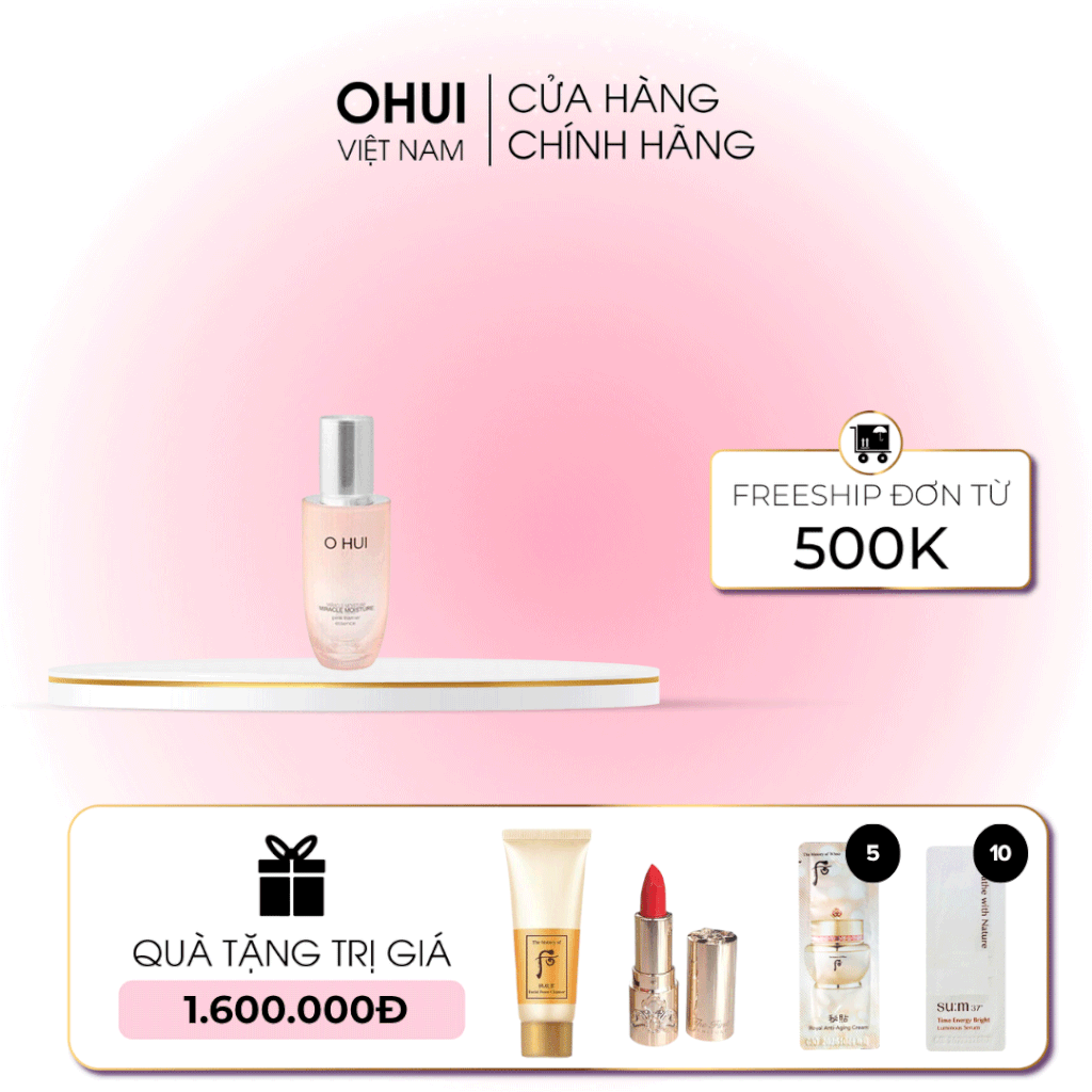 Tinh chất dưỡng ẩm OHUI Miracle Moisture Pink Barrier Essence