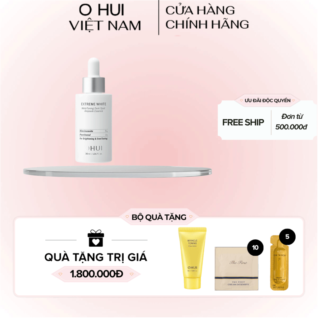Tinh Chất Trị Nám OHUI Extreme White Melanin Dark Spot Ampoule Essence