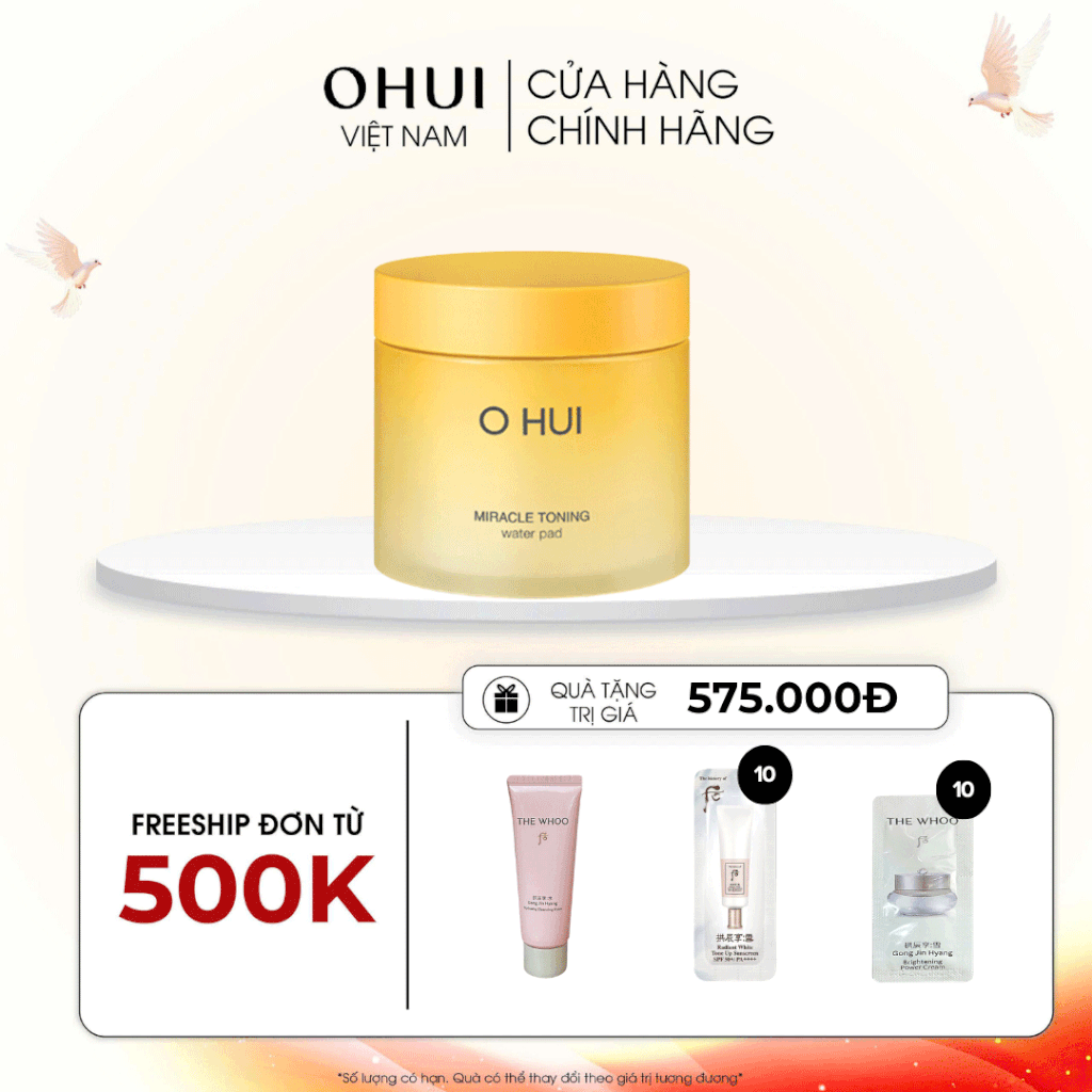 Bông dưỡng đa năng OHUI Miracle Toning Water Pad