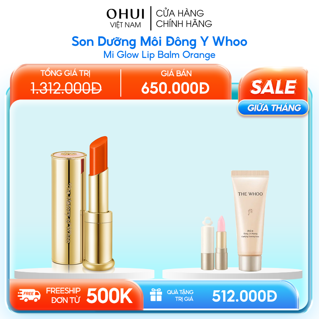 Son Dưỡng Môi Đông Y Whoo Mi Glow Lip Balm