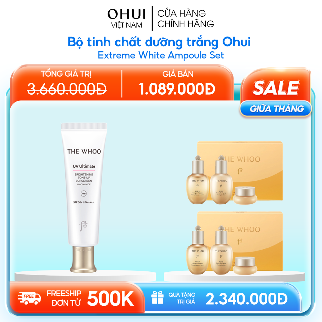 Kem Chống Nắng Nâng Tone Whoo UV Ultimate Brightening