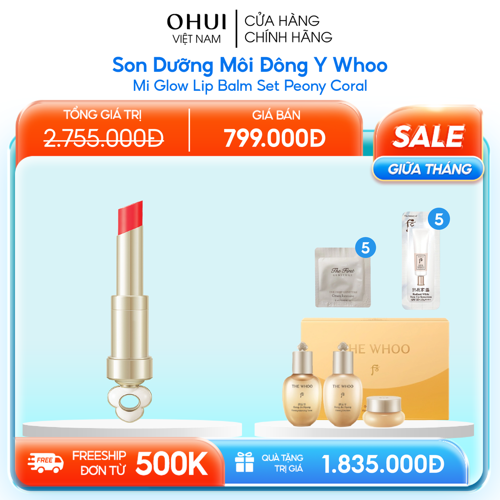 Son Dưỡng Môi Đông Y Whoo Ess Lip Glow Balm Y25