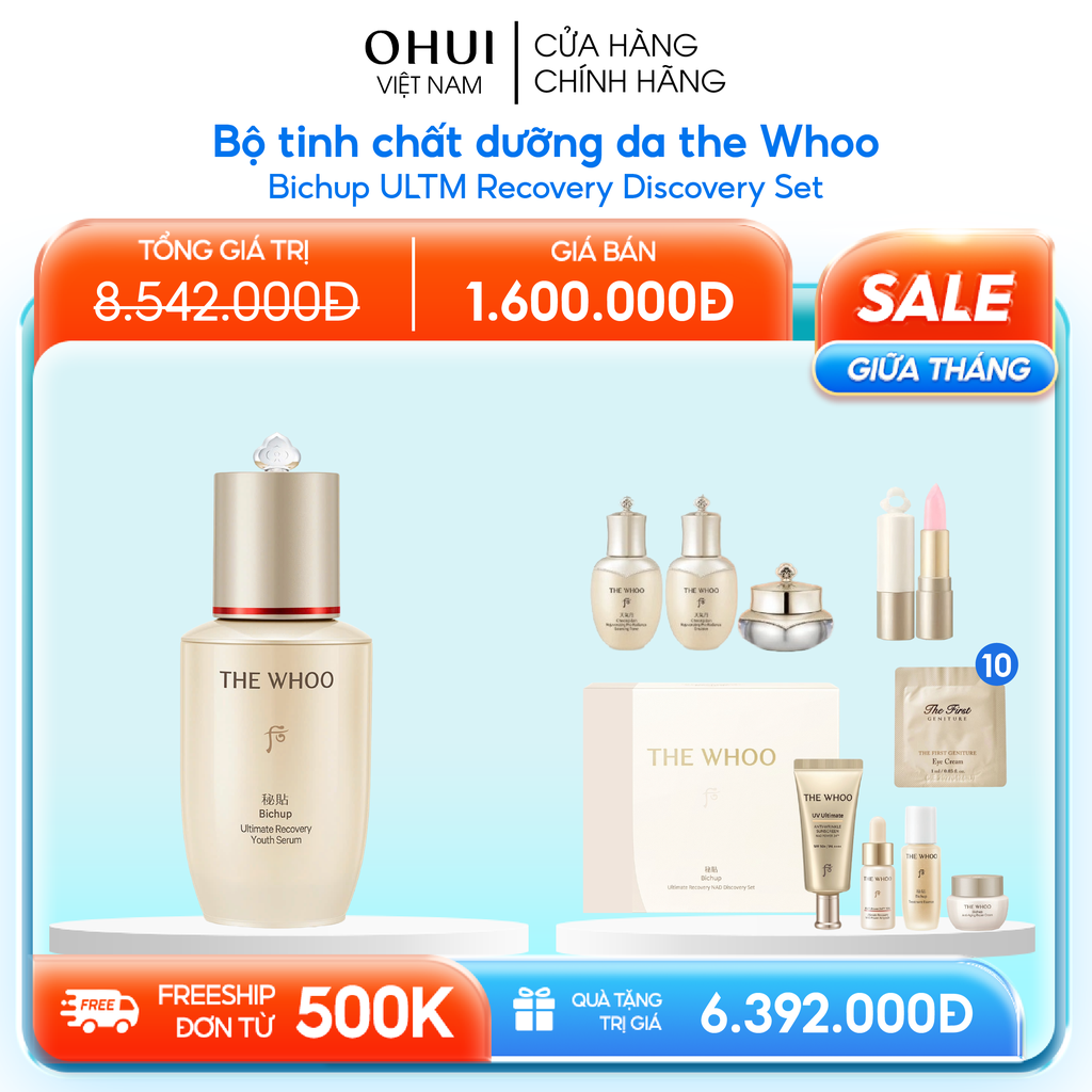 Bộ Tinh chất Trẻ Hóa Whoo Bichup Ultimate Recovery Discovery Set