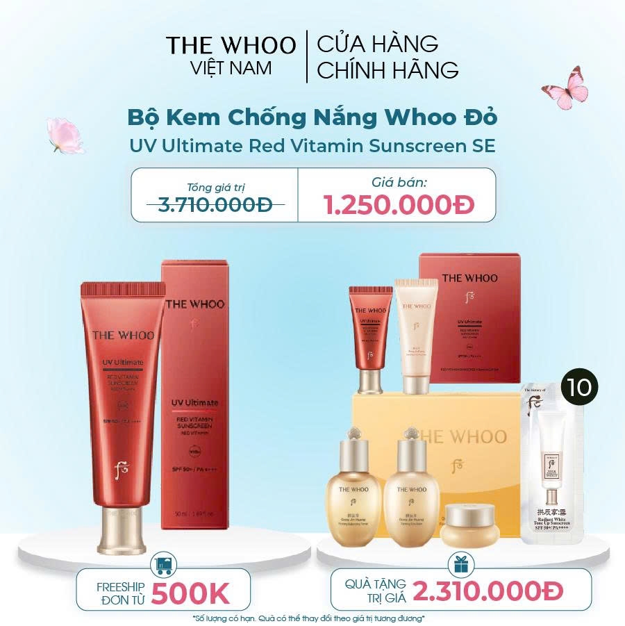 Bộ Kem Chống Nắng Whoo Đỏ UV Ultimate Red Vitamin Sunscreen SE