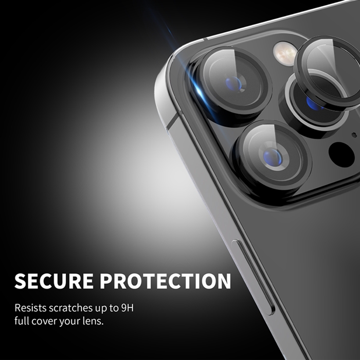 Lens Bảo Vệ Camera Dành Cho iPhone 15 Pro/15 Pro Max Mipow Kingbull TitanShield - Natural Titanium