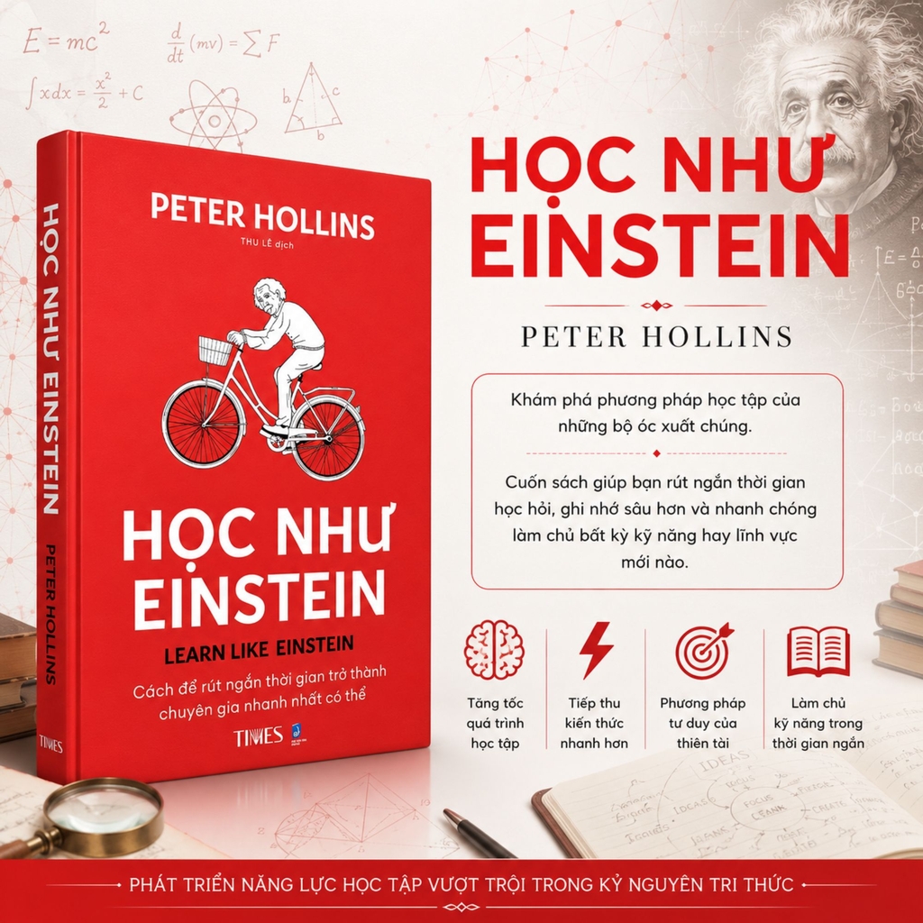 Sách - Học Như EINSTEIN- Cách để rút ngắn thời gian trở thành chuyên gia nhanh nhất có thể