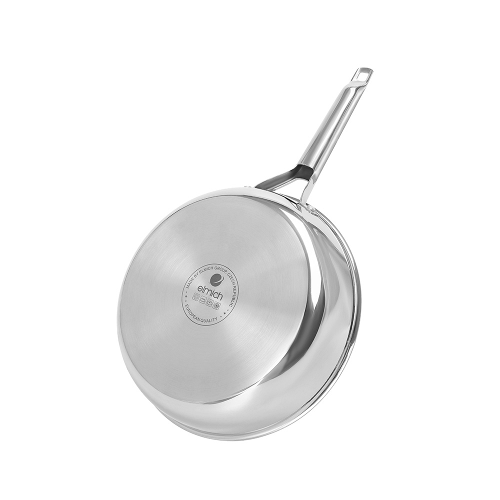 Chảo inox liền khối chống dính ceramic Elmich EL2865CG size 24cm - 26cm