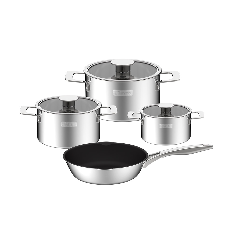 Bộ nồi inox liền khối Elmich Hera EL-8133IN size 16,20,22cm, chảo 26cm
