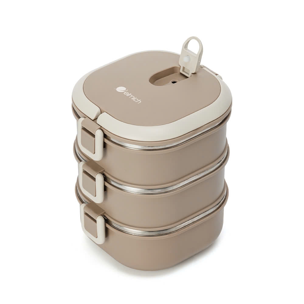 Hộp cơm 3 tầng inox 304 Elmich EL8388 dung tích 2.1L