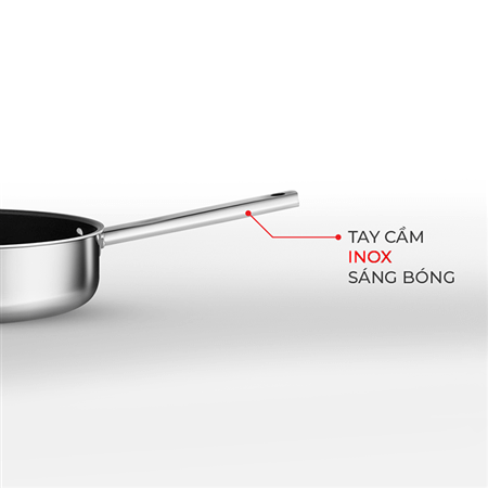 Chảo Elmich Inox 2 lớp cao cấp đáy liền Tri-max XS