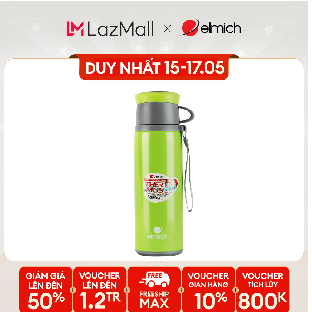 Phích giữ nhiệt ELMICH cao cấp Inox 304 500ml EL0739