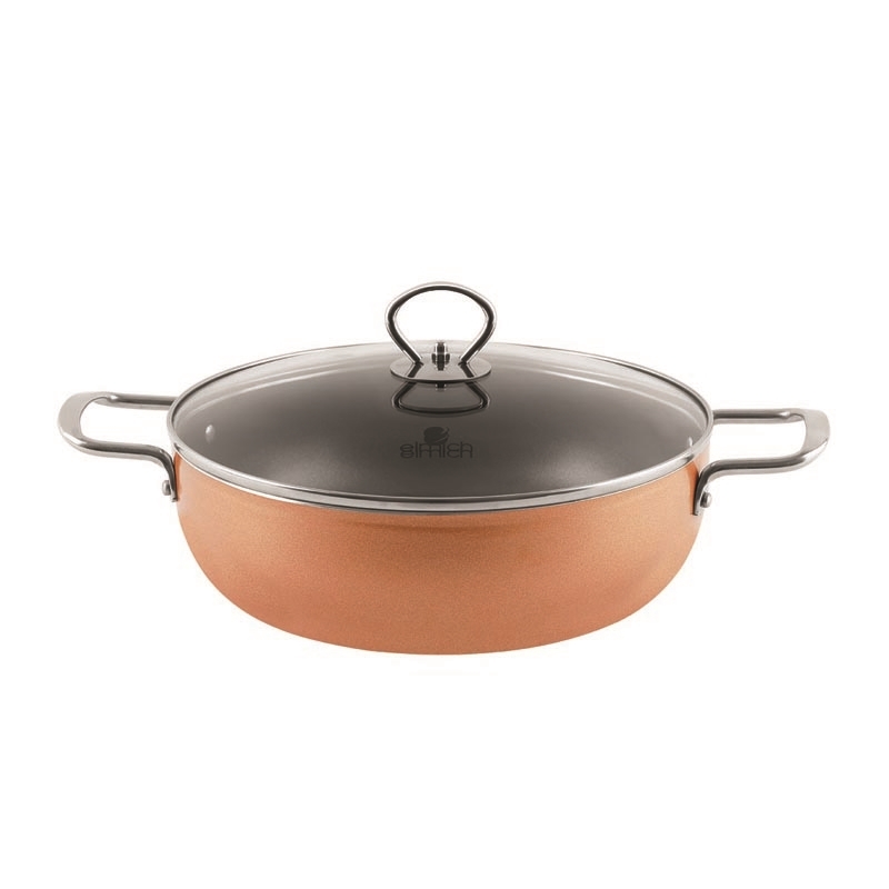 Nồi lẩu nhôm chống dính vân đá đáy từ cao cấp 26cm Smartcook 5552KMB