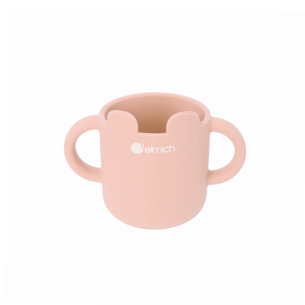Bộ ăn dặm 7 món bằng silicone cao cấp, màu hồng Elmich 0011