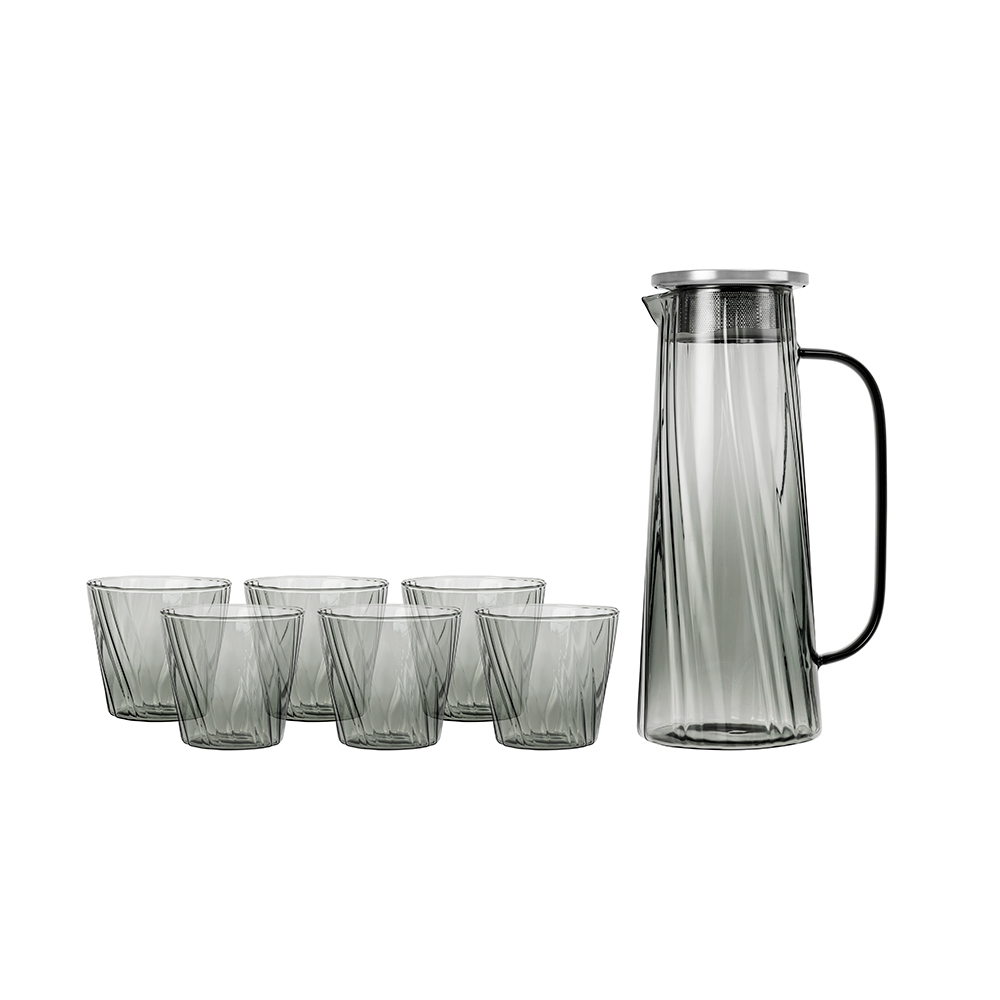 Bộ bình nước thủy tinh kèm 6 cốc Elmich EL3135