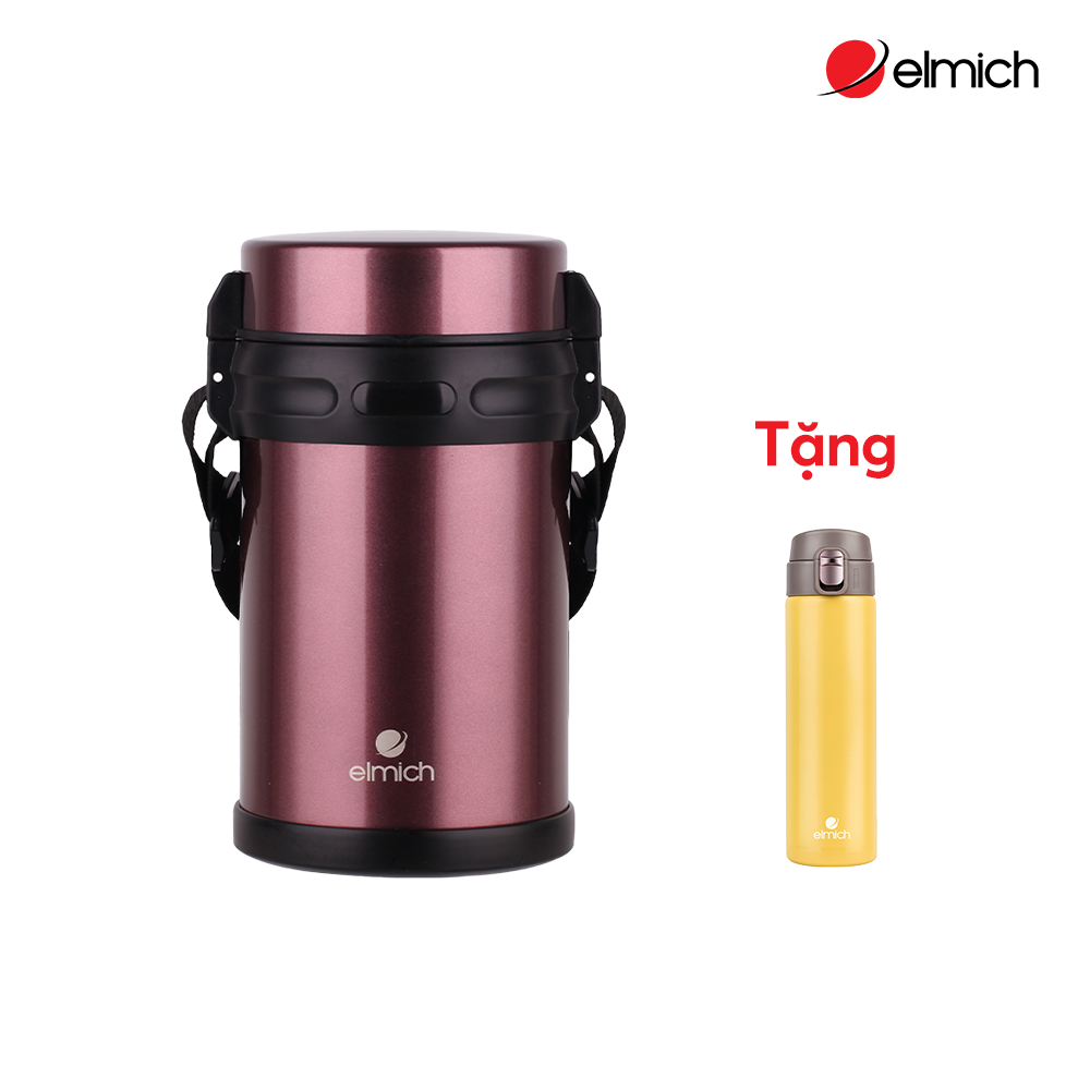 Hộp cơm giữ nhiệt văn phòng Inox 304 Elmich EL8294 dung tích 2 Lit