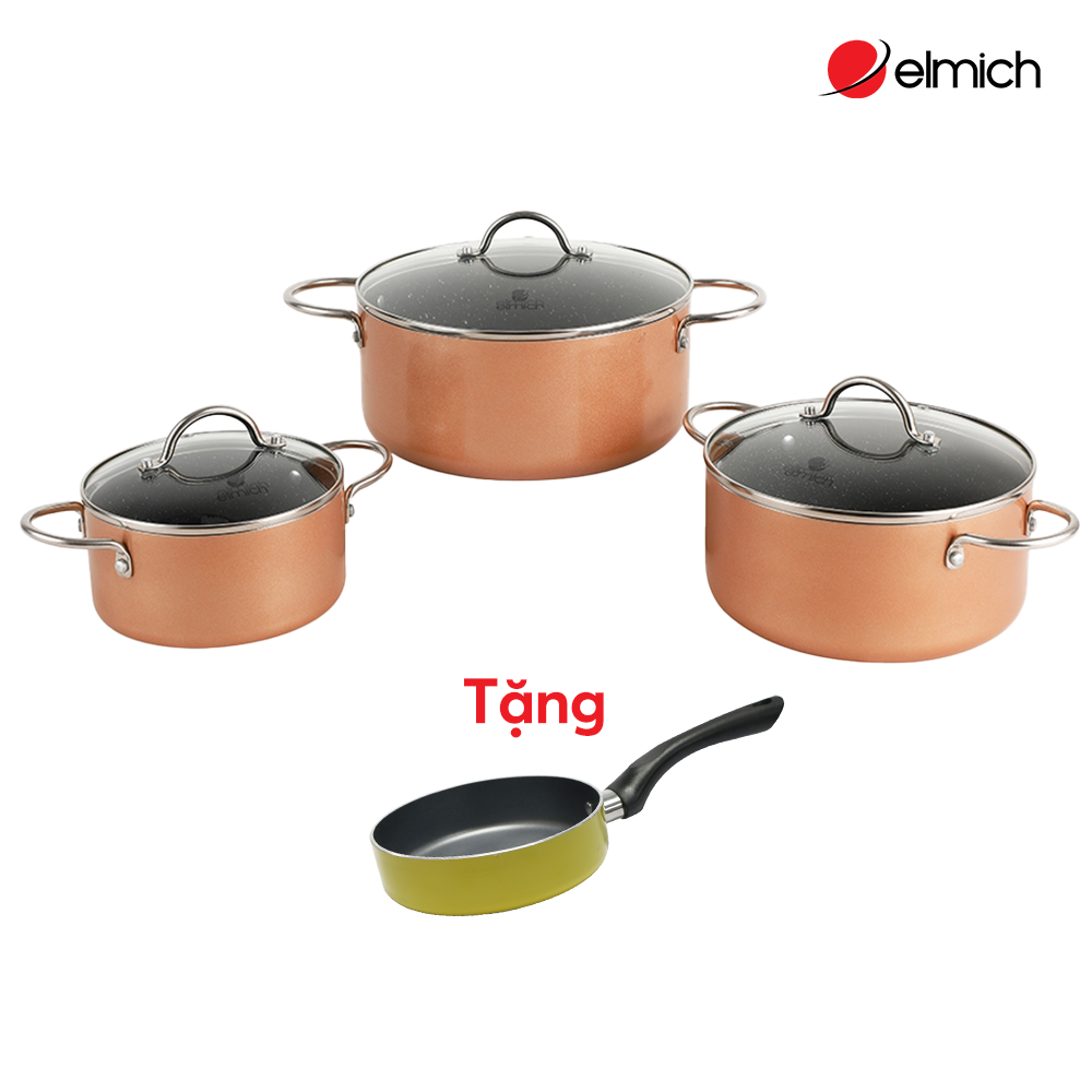 Bộ nồi nhôm chống dính Elmich EL-4101OL size 16,20,24cm