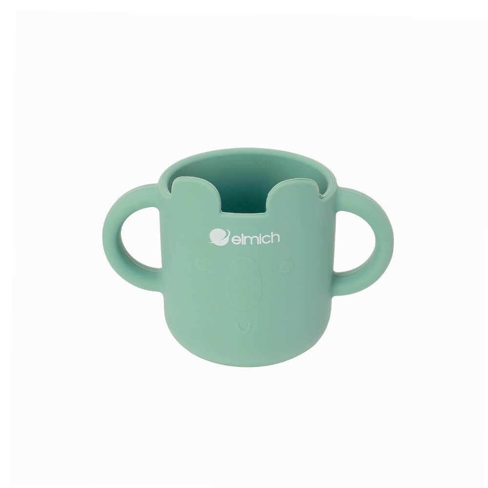Bộ ăn dặm 7 món bằng silicone cao cấp, màu hồng Elmich 0011