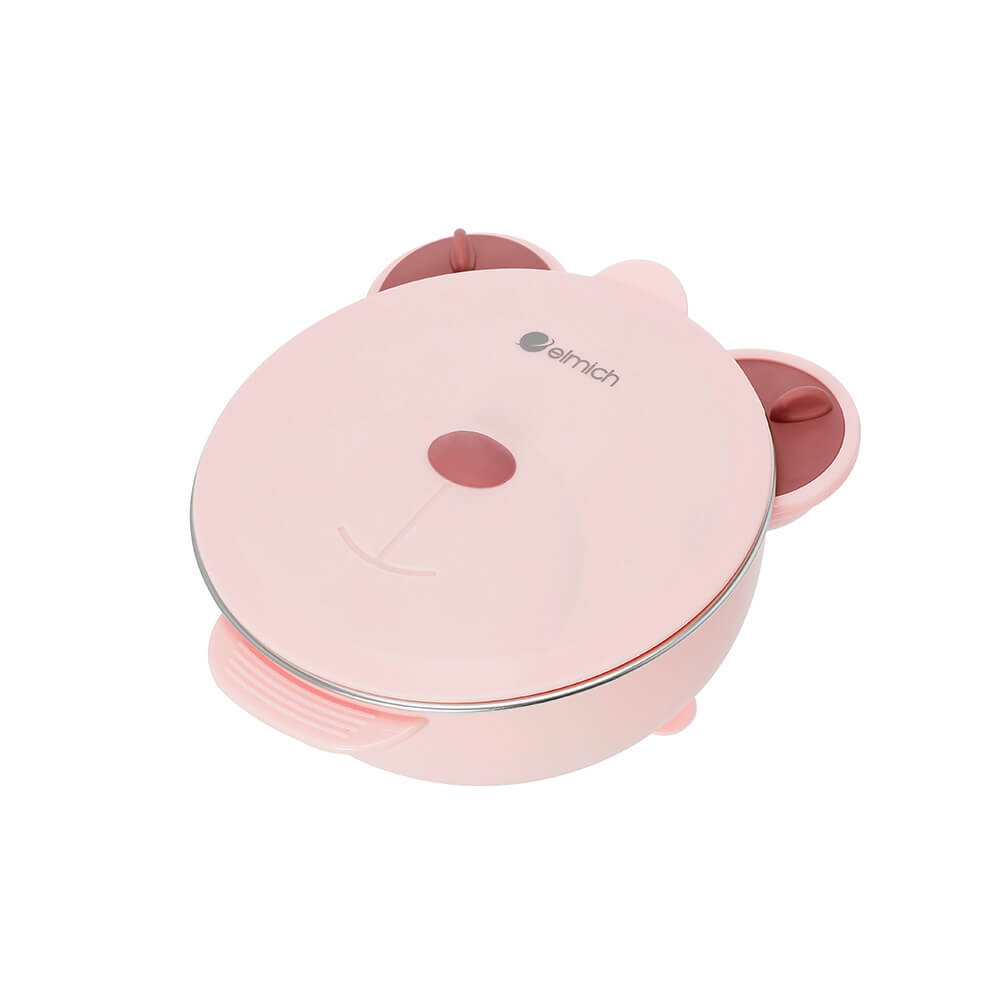 Bát ăn cho trẻ em hình gấu, inox 304 Elmich 0008GAU