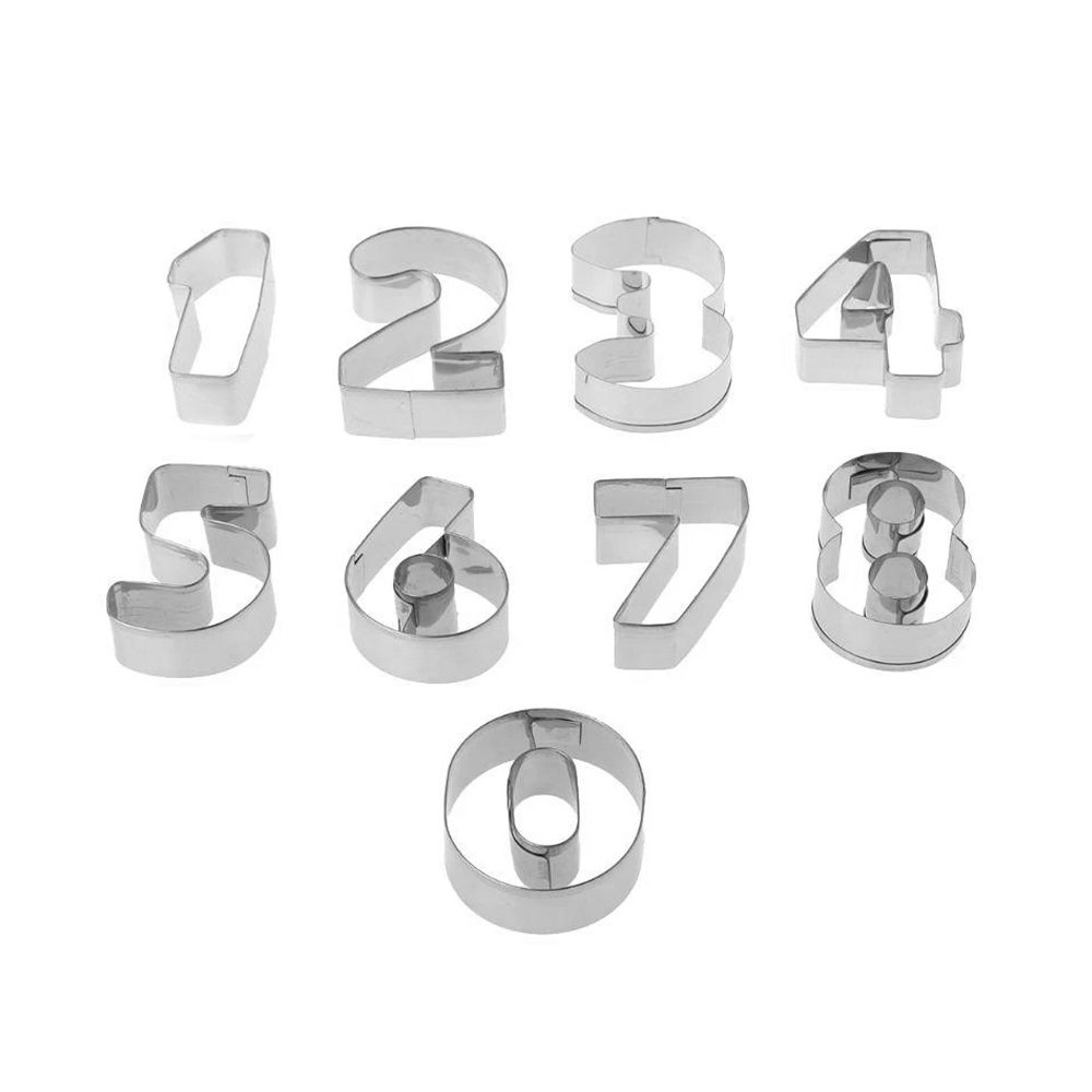 Bộ khuôn bánh hình số bằng inox Elmich EL0116SO