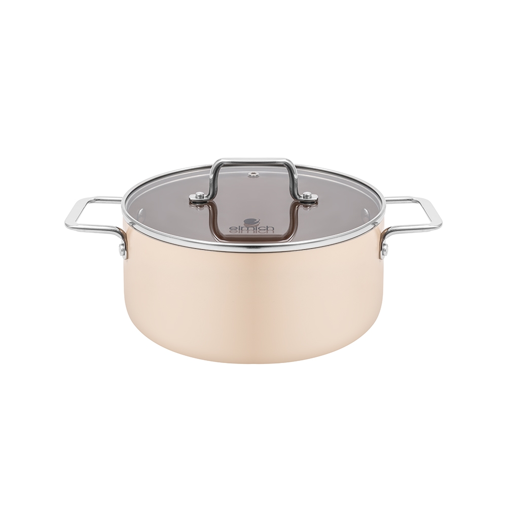 Bộ nồi chống dính Ceramic Elmich Mocha EL5246MC01 Size 16,20,24cm