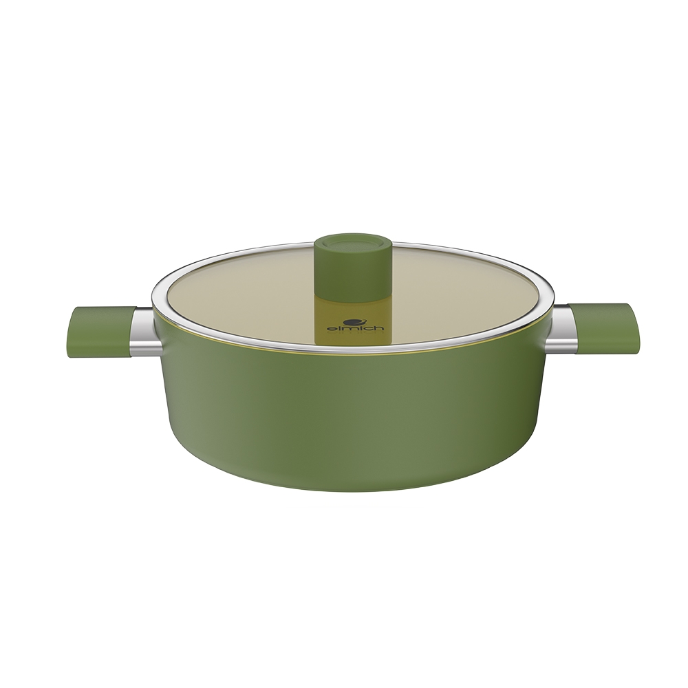 Nồi phủ sứ an toàn Elmich Olive EL-5536OV size 18, 20, 24 cm