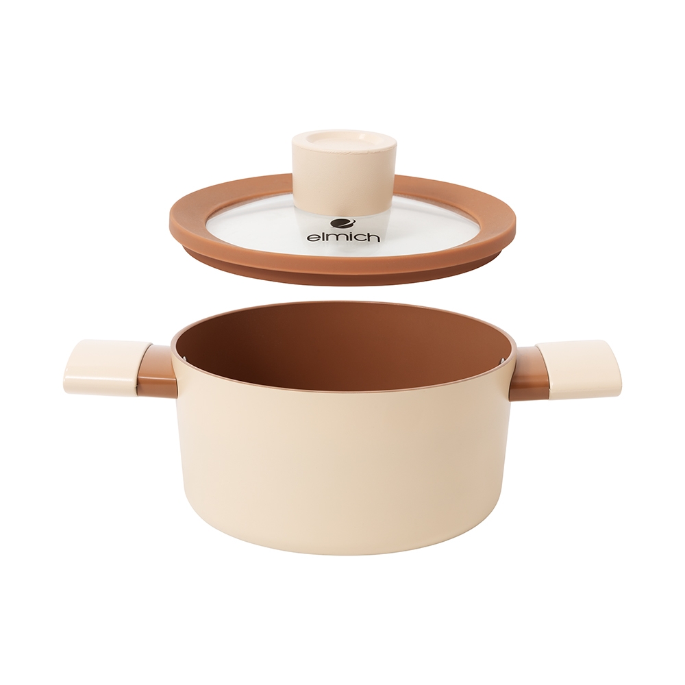 Nồi chống dính Ceramic Elmich Mocha EL5539MC 18, 20, 24cm