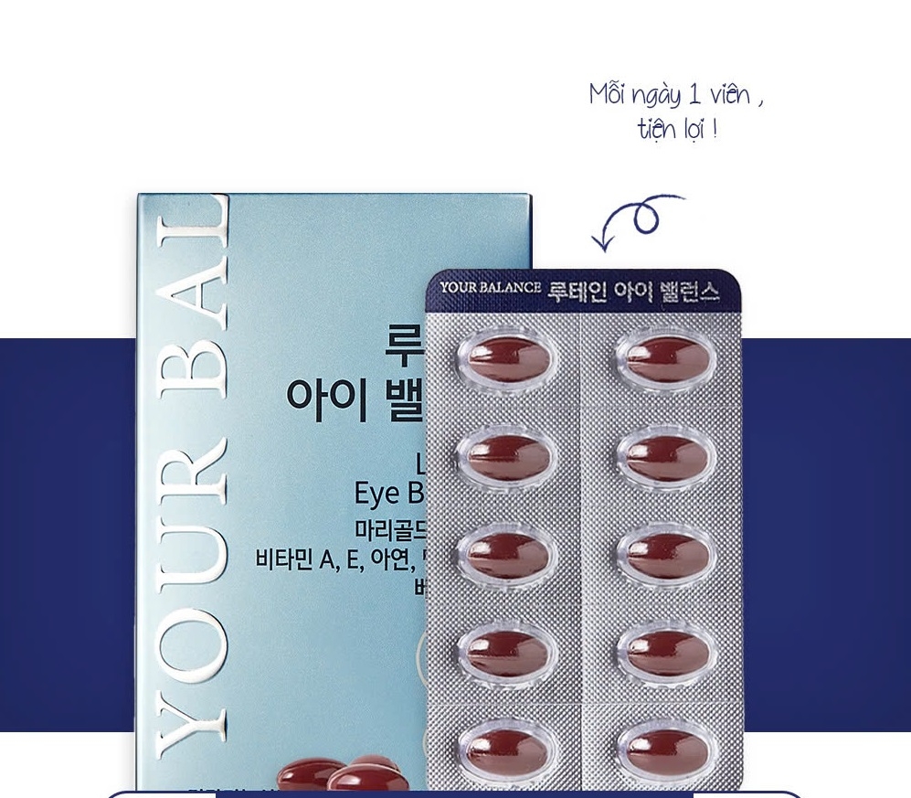 Hộp 60 viên uống bổ mắt Lutein Your Banlance