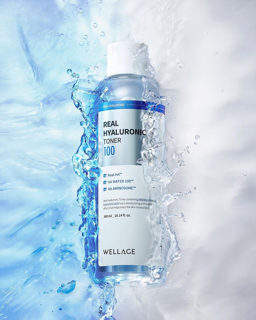 Nước Hoa Hồng Cấp Ẩm Chuyên Sâu Wellage Real Hyaluronic 200ml