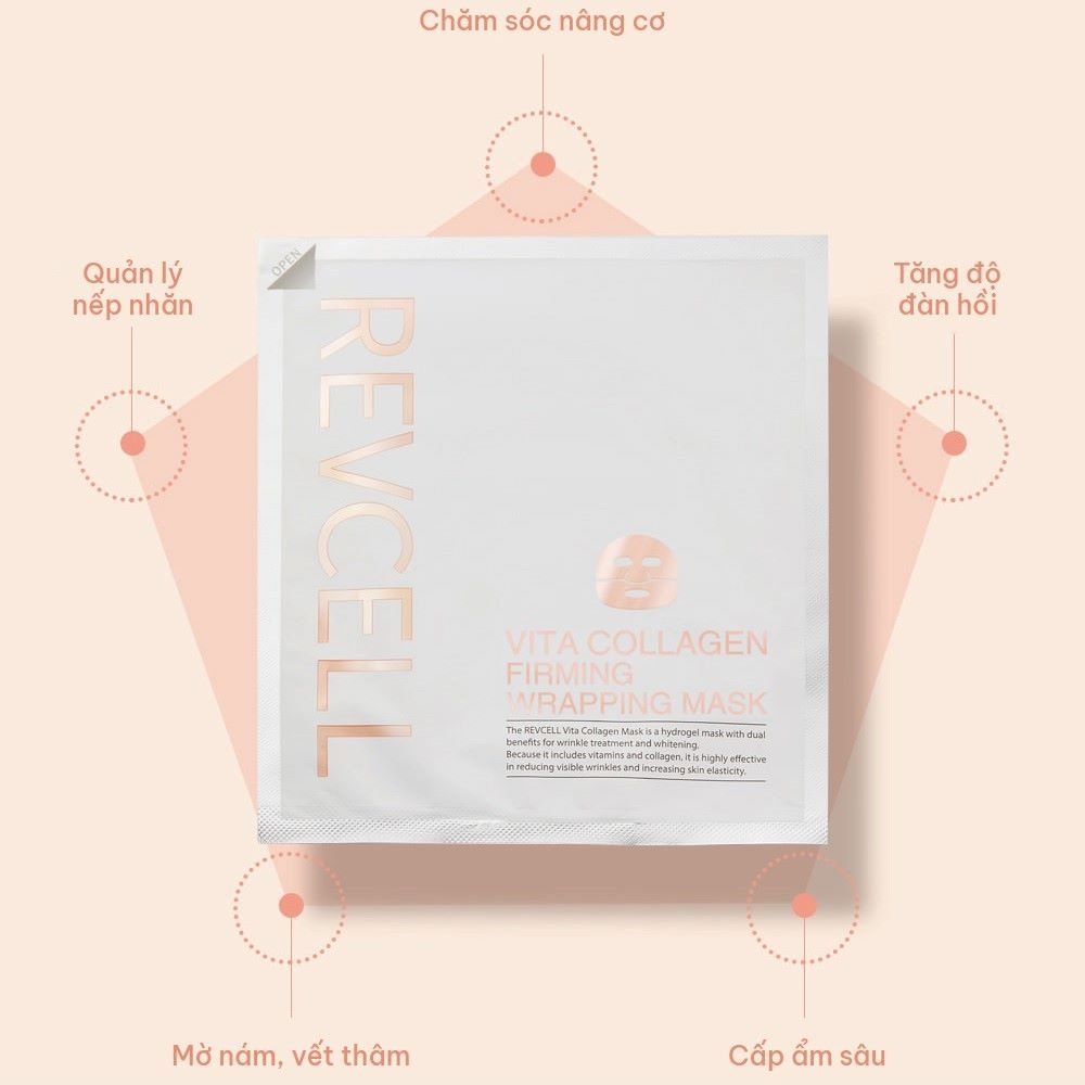 Mặt nạ thạch trắng da Vita Collagen Firming Wrapping Mask Revcell