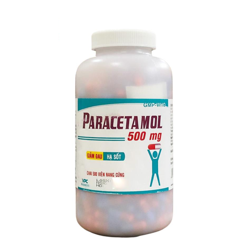 Paracetamol 500mg Cửu Long chai 500v