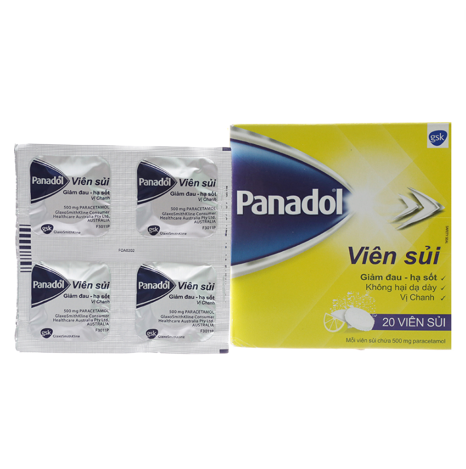 PANADOL viên sủi 500MG (5 vỉ x 4v)