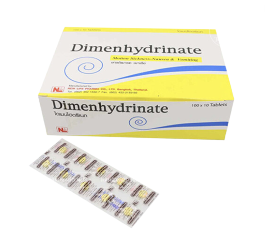 Say xe Thái Dimenhydrinate 50mg H.100vỉ*10v