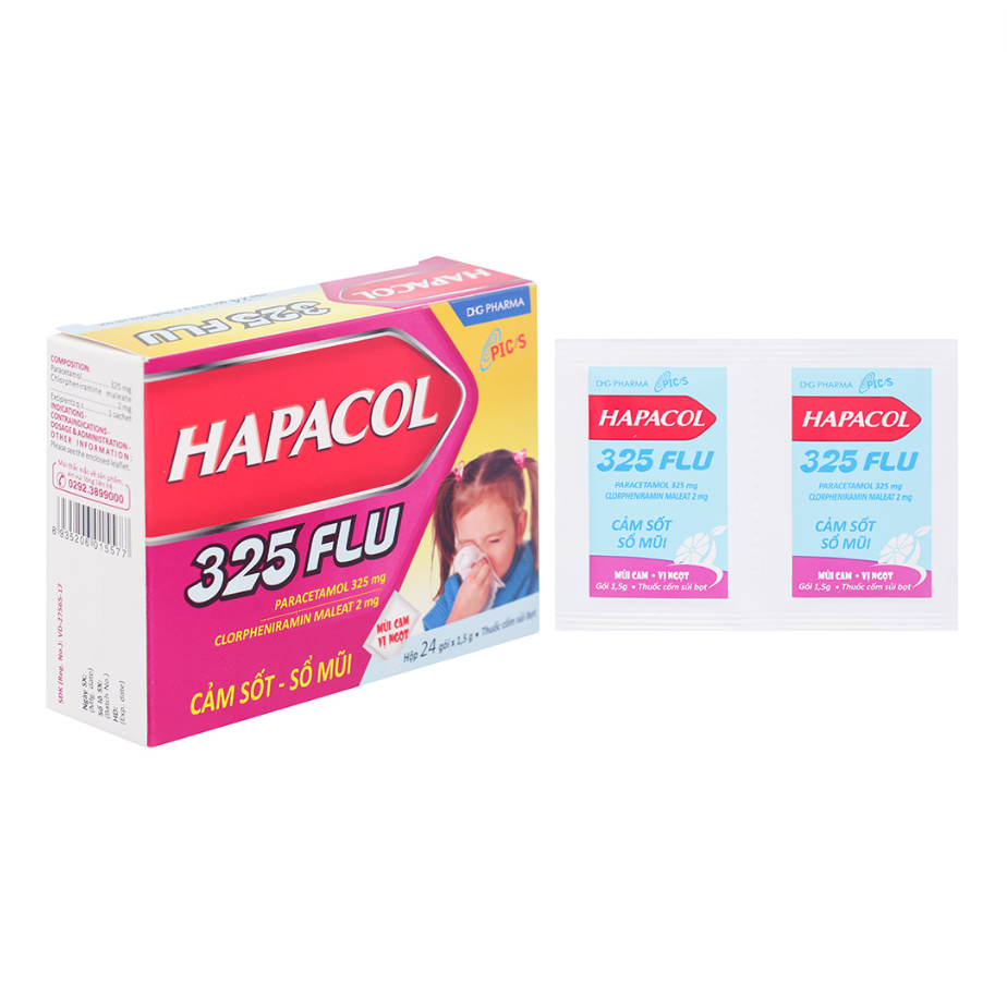 Hapacol 325 Flu (Gói) DHG
