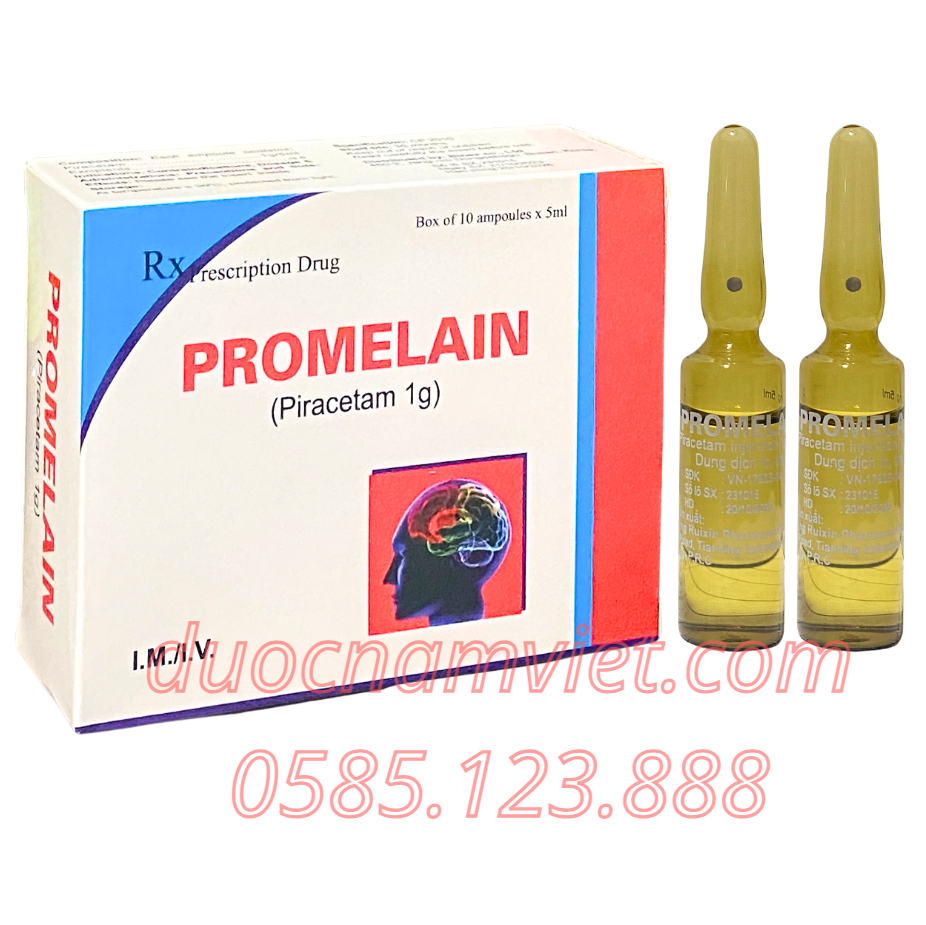 Thuốc tiêm Promelain (Piracetam 1g) Ấn Độ