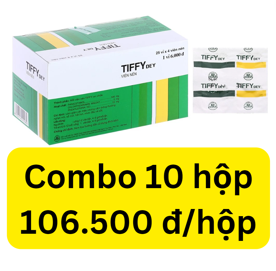 Combo 10H Tiffy Dey (25vỉ*4v) Thai Nakorn