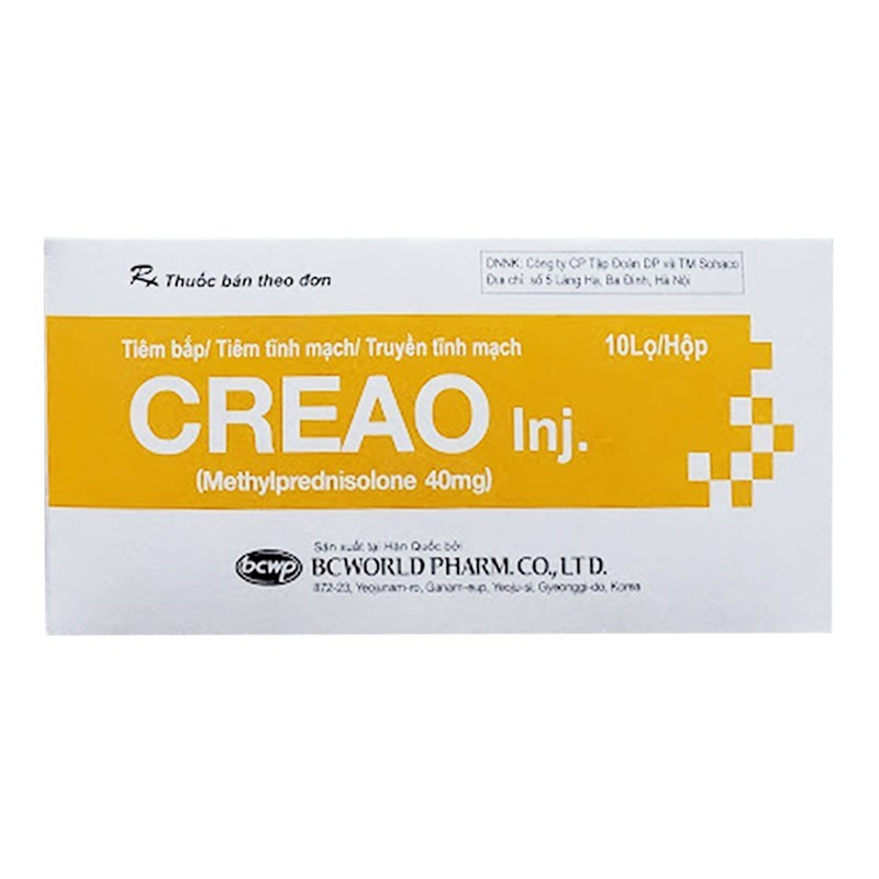 Creao Inj (Methylprednisolon) 40mg 10 Lọ /Hộp Tiêm