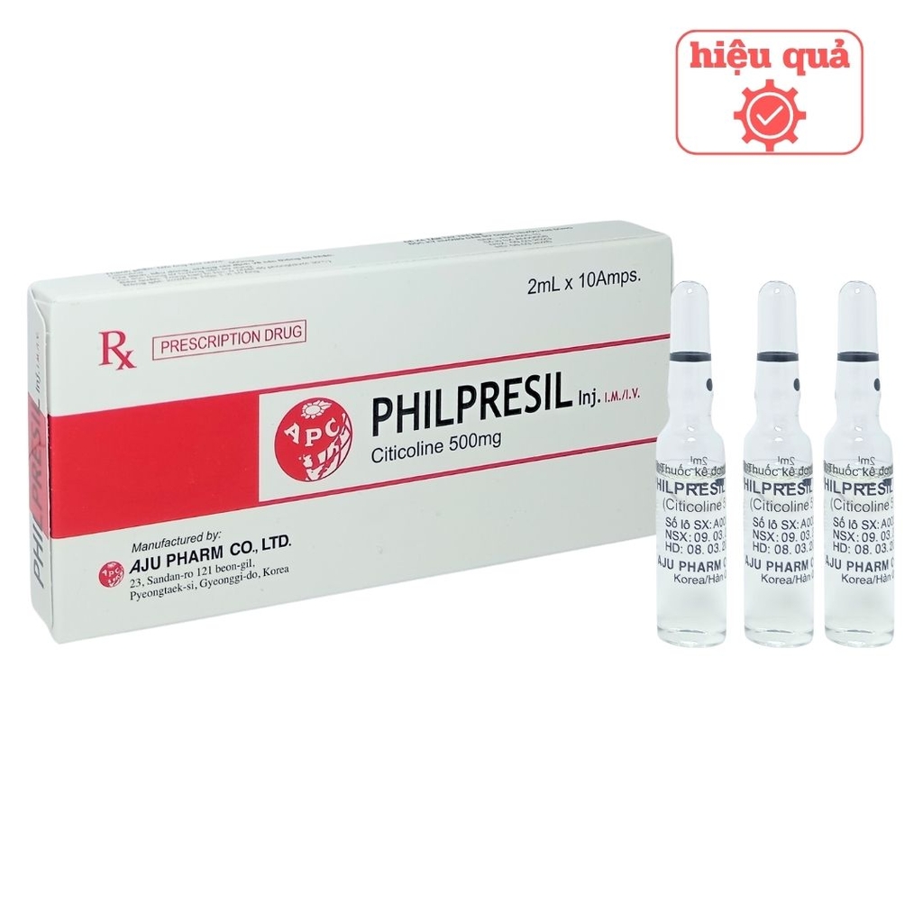 Thuốc tiêm PHILPRESIL 500mg (Citicoline) Hàn Quốc K180*H10ố
